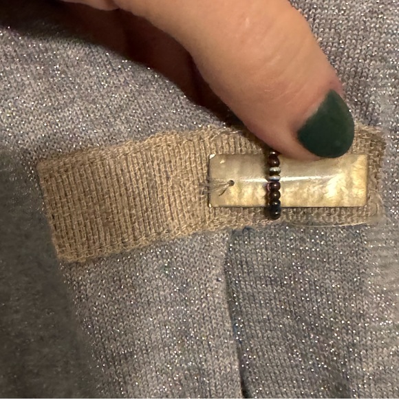 Peserico Tricot Silver Sparkle Open-Front Cardigan – Made in Italy (Size 44) - Picture 5 of 11